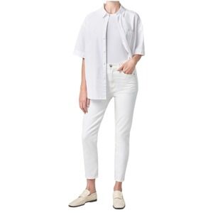Citizens of Humanity Jeans Women 26 White Premium Vintage Olivia Crop‎ Skinny